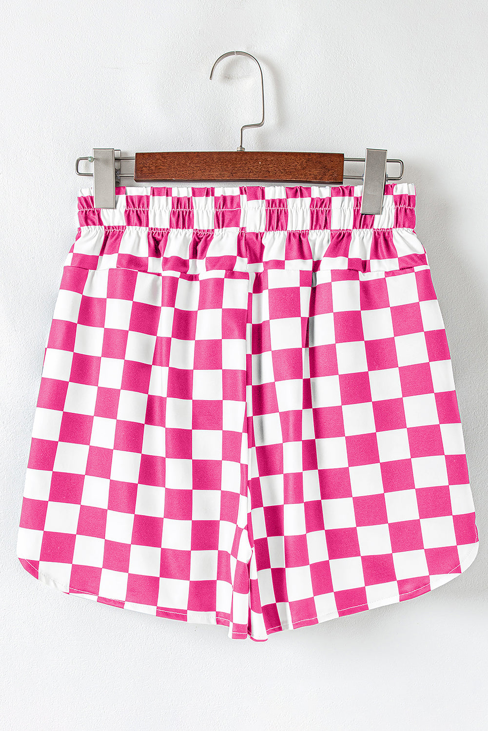 Black Checkered Print High Waist