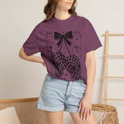 Skull Bow T-Shirt Comfort Color