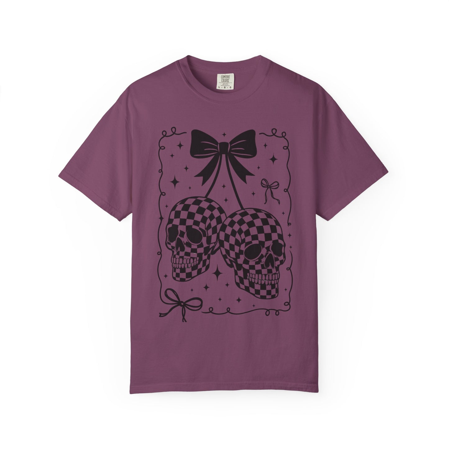 Skull Bow T-Shirt Comfort Color