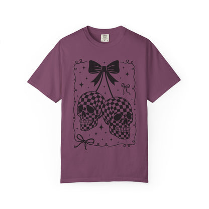 Skull Bow T-Shirt Comfort Color