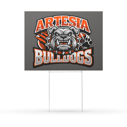 Artesia Bulldogs Yard Sign – School Spirit Football Mascot Lawn Sign