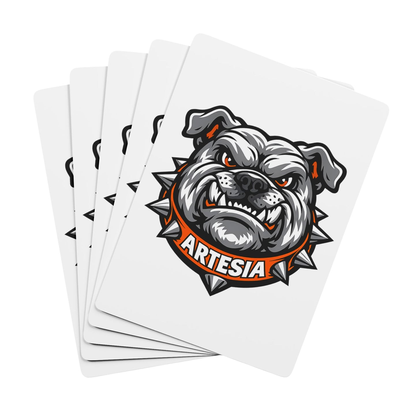 Bulldog Poker Playing Cards — Custom Artesia Deck with Ornate Spade Design
