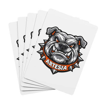 Bulldog Poker Playing Cards — Custom Artesia Deck with Ornate Spade Design