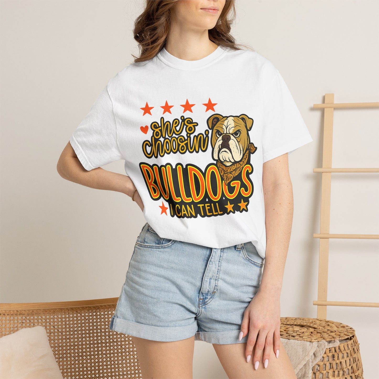 Comfort Color "She’s Choosin’ Bulldogs I Can Tell" Graphic T-Shirt