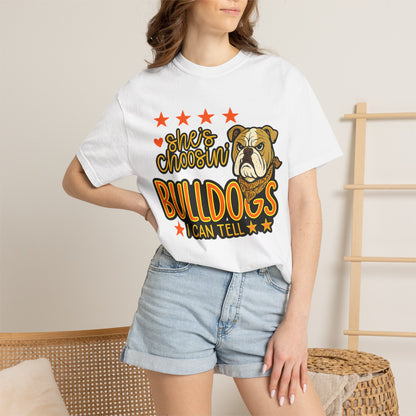 Comfort Color "She’s Choosin’ Bulldogs I Can Tell" Graphic T-Shirt