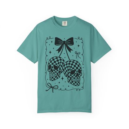 Skull Bow T-Shirt Comfort Color