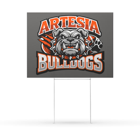 Artesia Bulldogs Yard Sign – School Spirit Football Mascot Lawn Sign