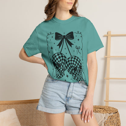 Skull Bow T-Shirt Comfort Color