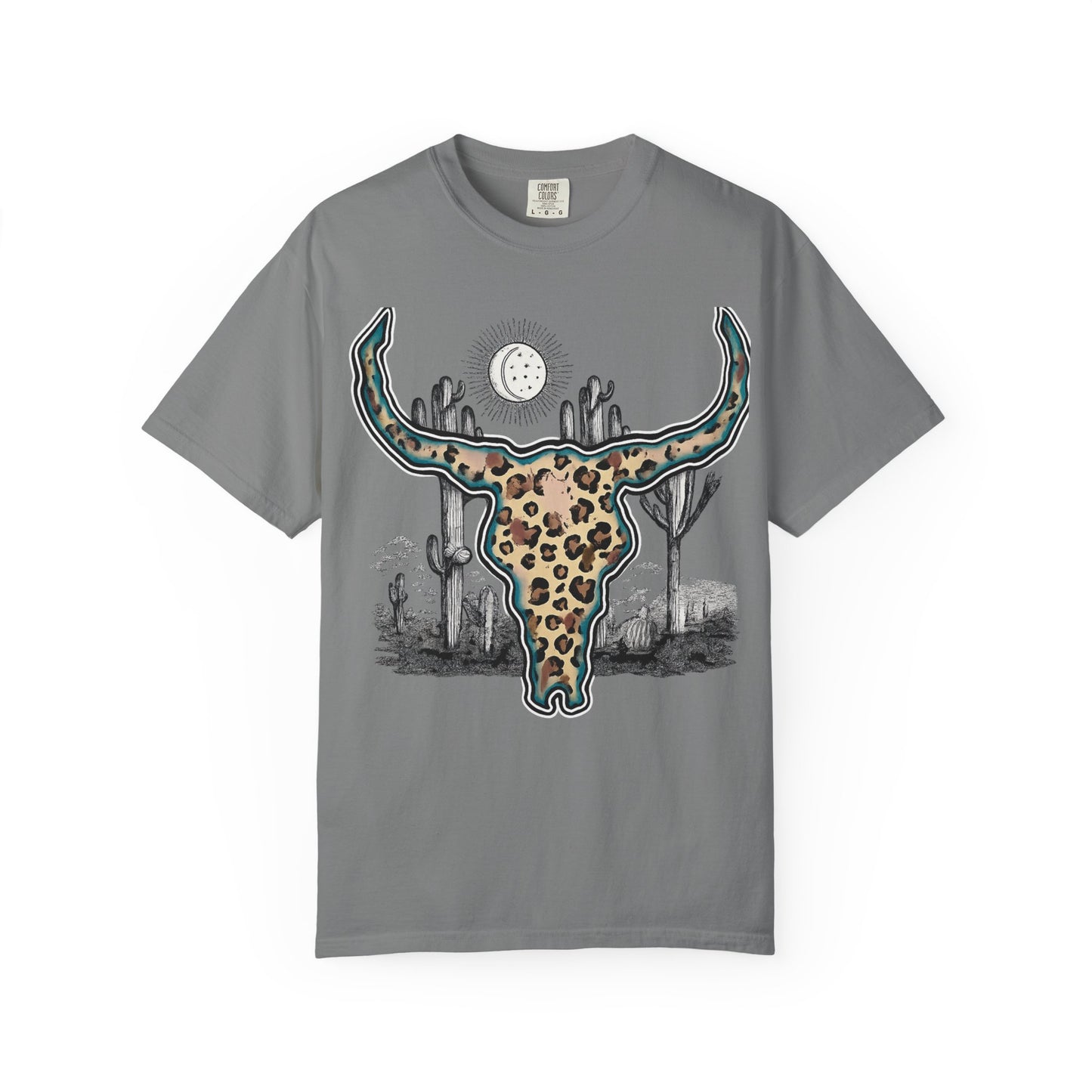 Desert Chic Leopard Longhorn T-Shirt