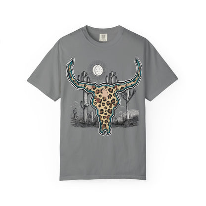Desert Chic Leopard Longhorn T-Shirt