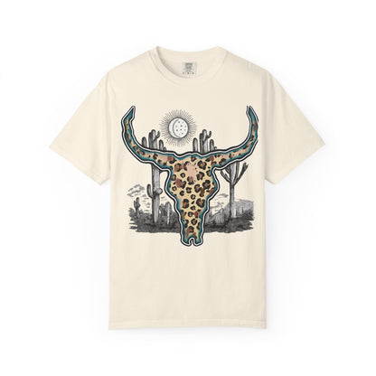 Desert Chic Leopard Longhorn T-Shirt