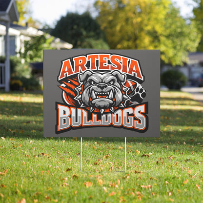 Artesia Bulldogs Yard Sign – School Spirit Football Mascot Lawn Sign