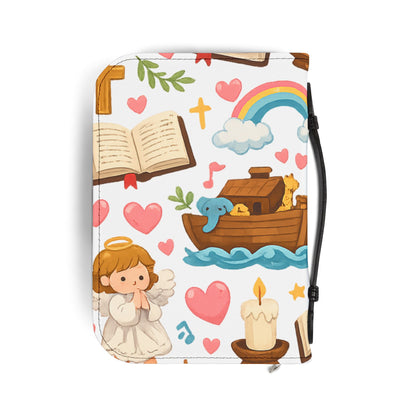 Children's Christian Bible Cover — Cute Church, Dove & Noah Illustration