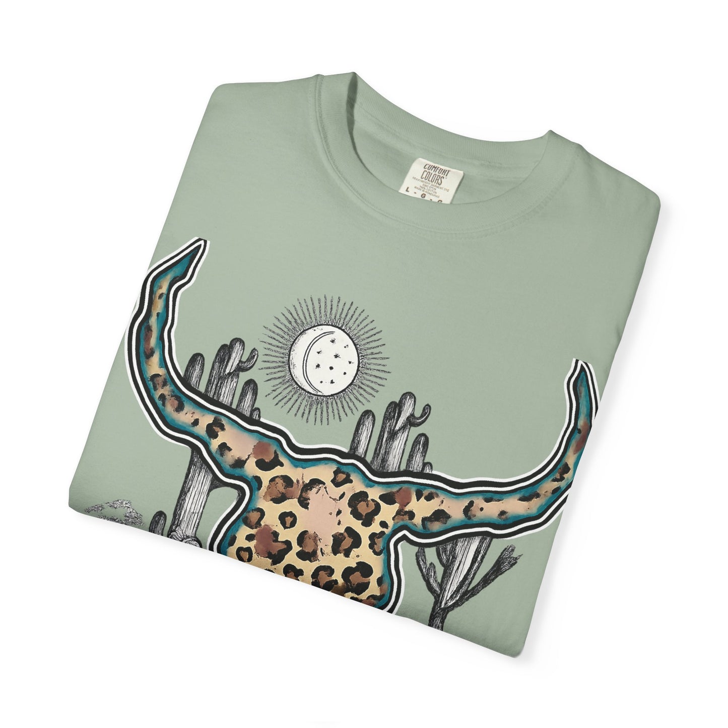 Desert Chic Leopard Longhorn T-Shirt