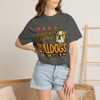 Comfort Color "She’s Choosin’ Bulldogs I Can Tell" Graphic T-Shirt