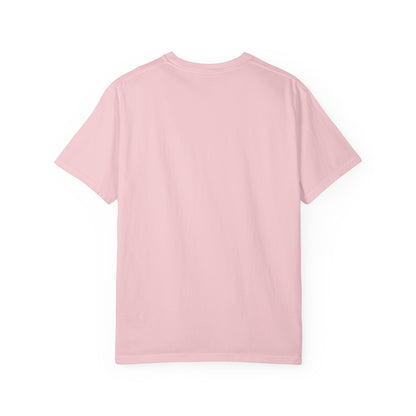 Checkerboard Pop Graphic T-Shirt — Colorful Retro Text Design