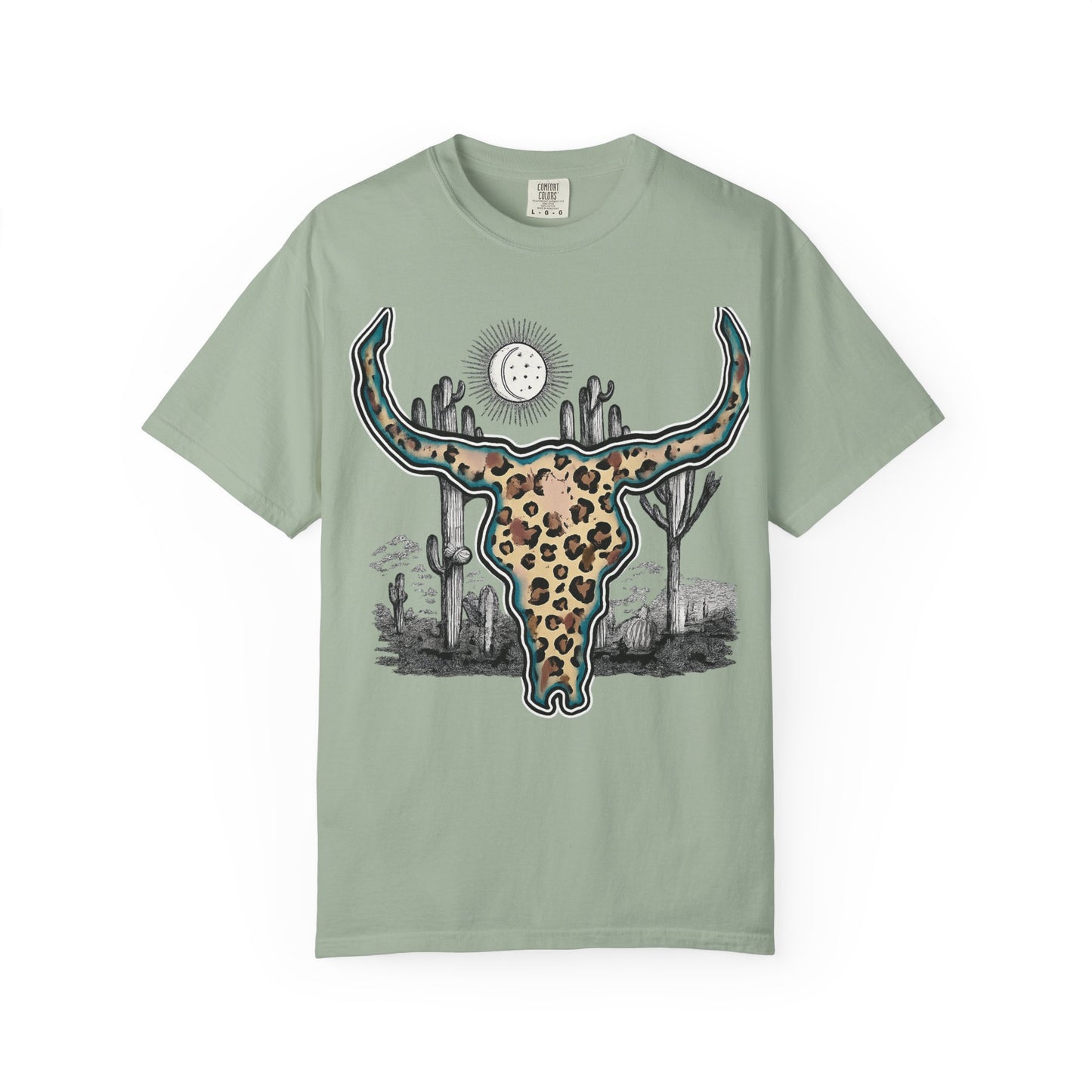 Desert Chic Leopard Longhorn T-Shirt