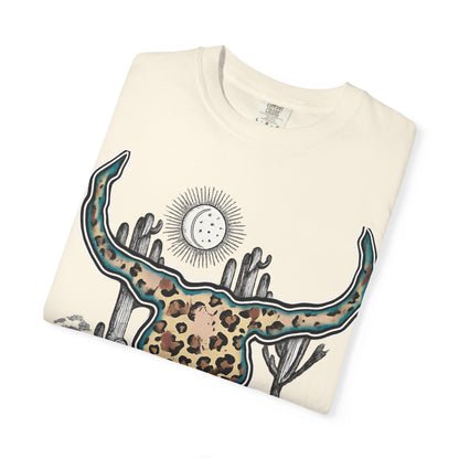 Desert Chic Leopard Longhorn T-Shirt